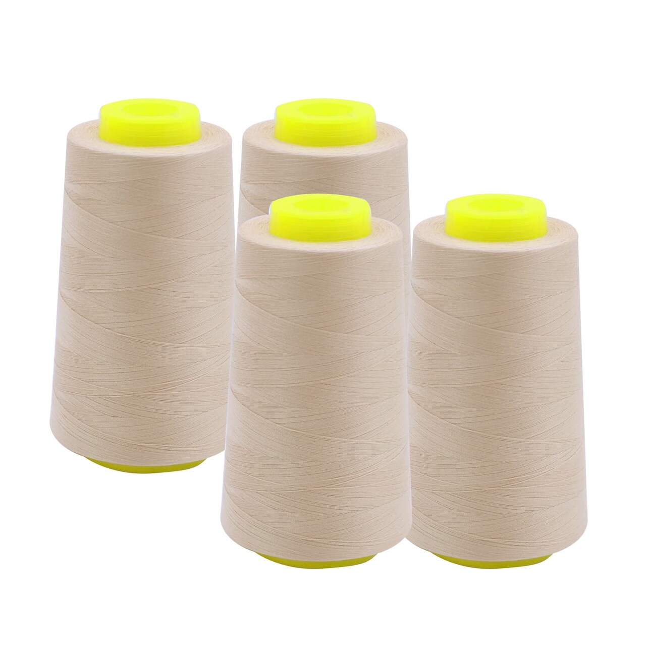 EVERLOCK Serger Thread – 4 Cones, 3000 Yards Each – 40 Weight, 2-Ply Spun Polyester – Strong, Low-Lint Overlock Thread for Serger Machines – All-Purpose Sewing & Finishing